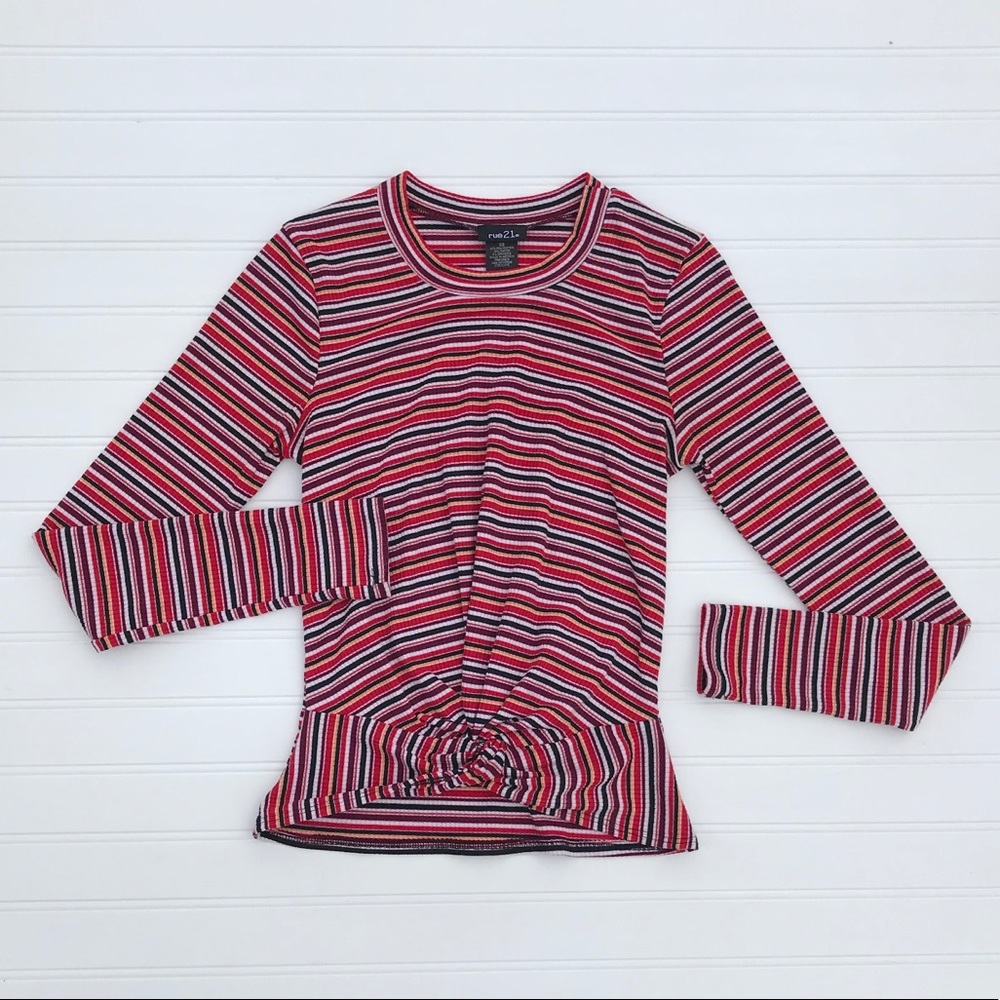 Long sleeved scrunched-up-hem shirt!